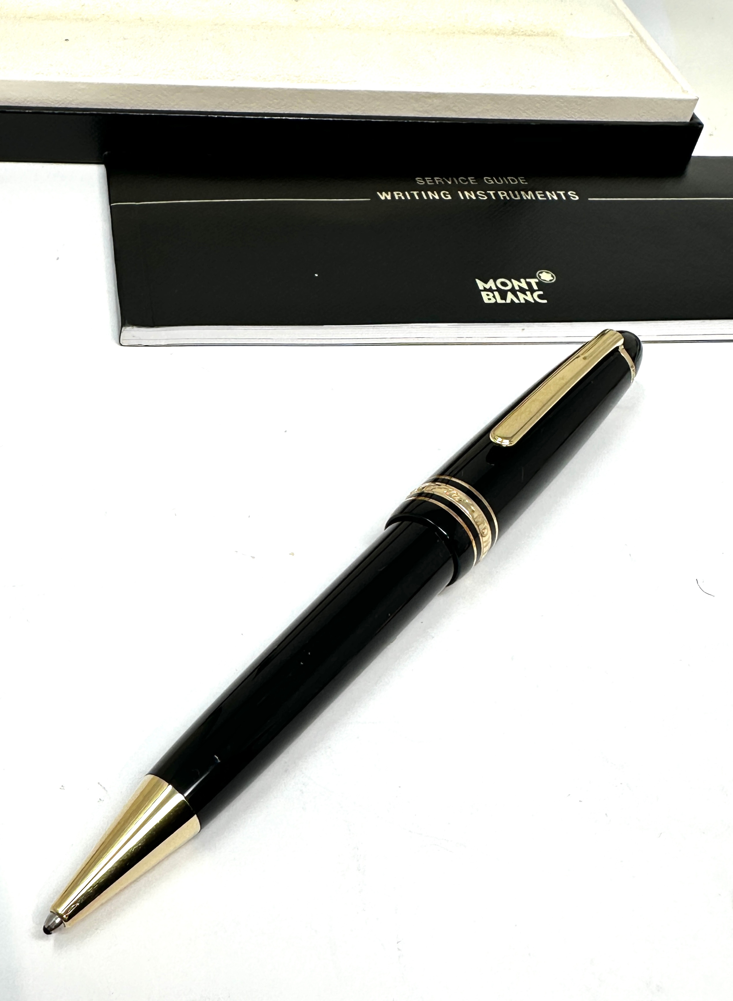 Boxed as new Mont blanc large black roller ball pen - Image 5 of 5