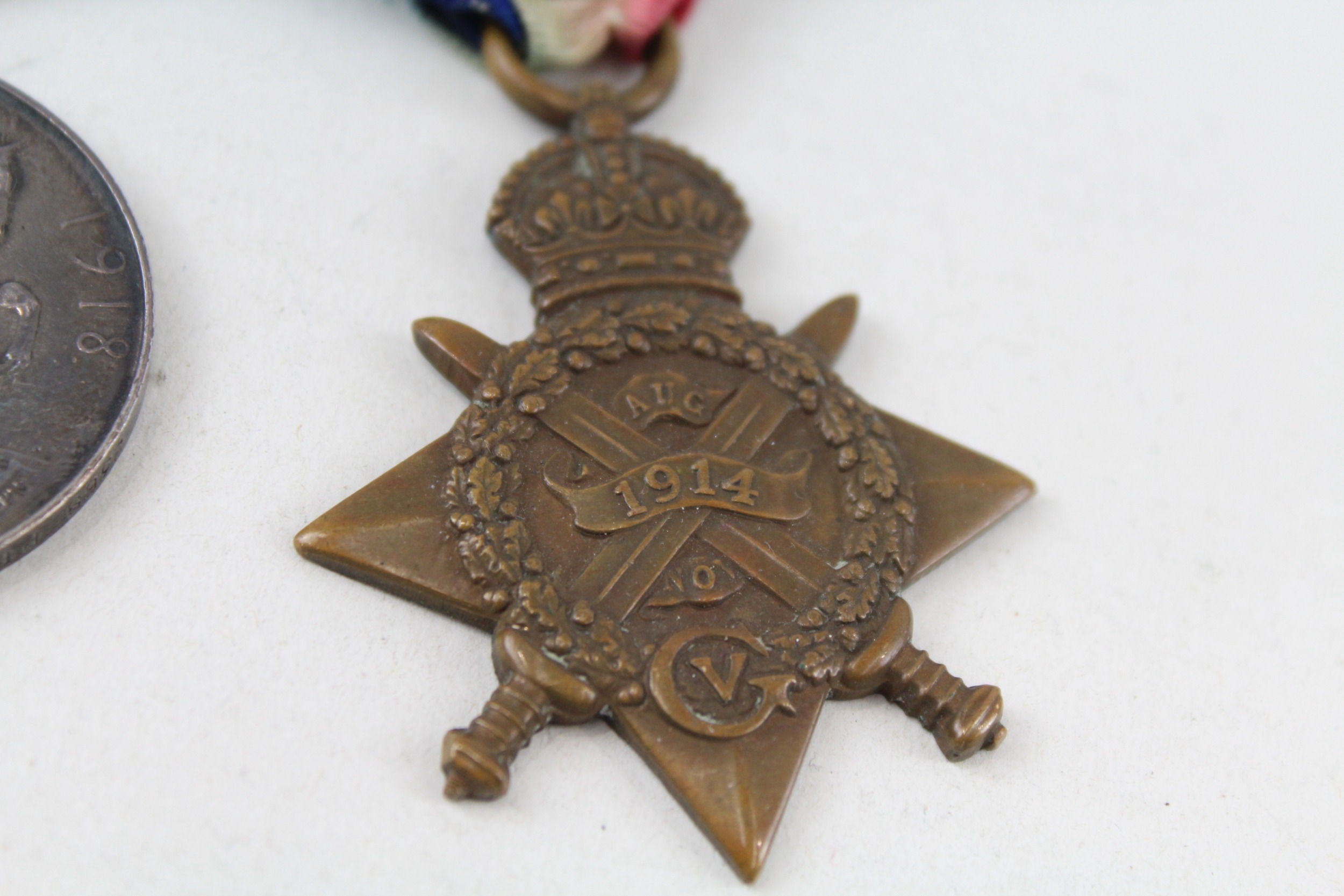 WW1 Medals x 2 inc. Mons Star & War Named 2369 Pte A.Penn R. War Regt - Image 3 of 5