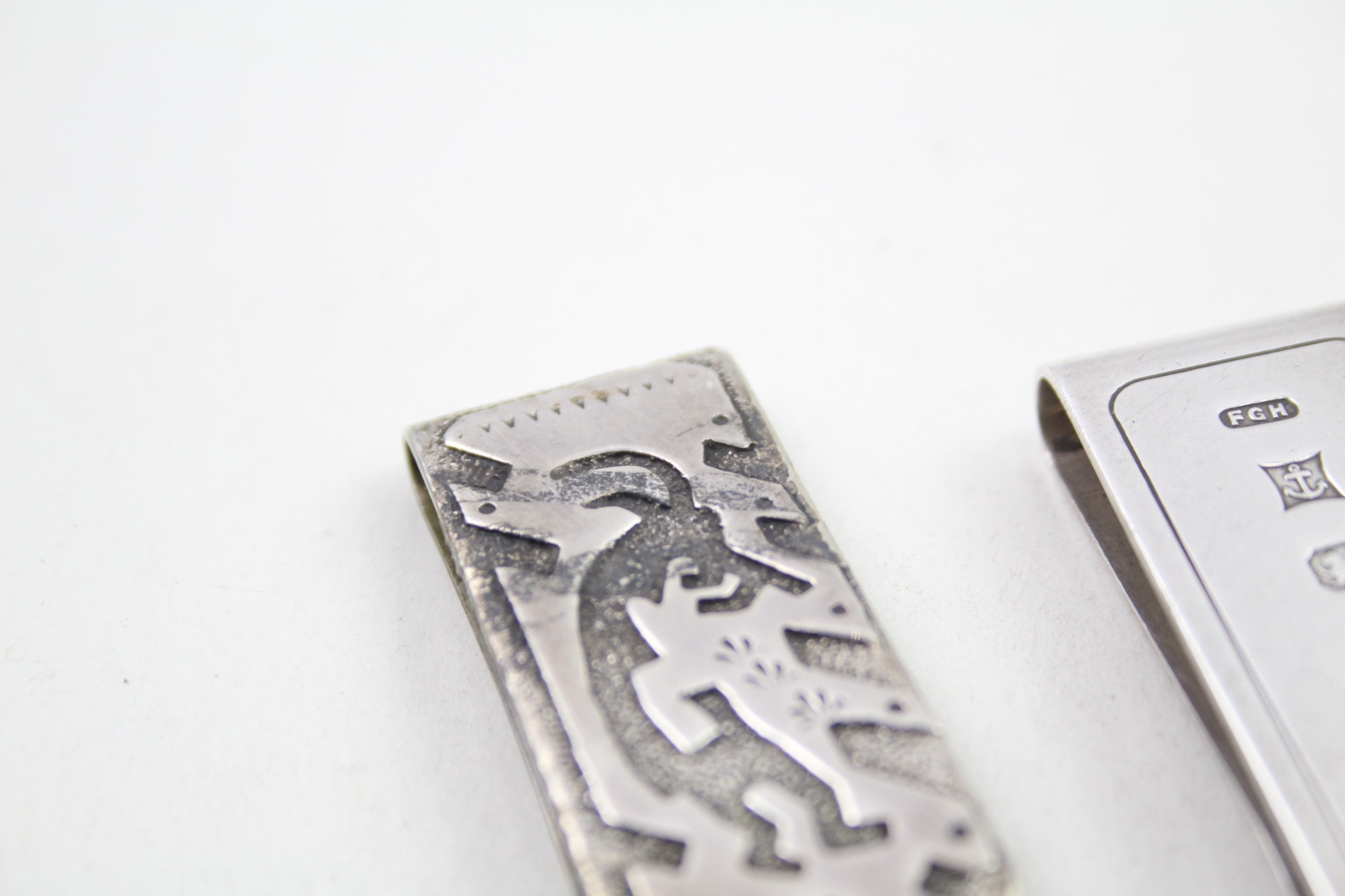 2 x .925 sterling money clips - Image 2 of 6