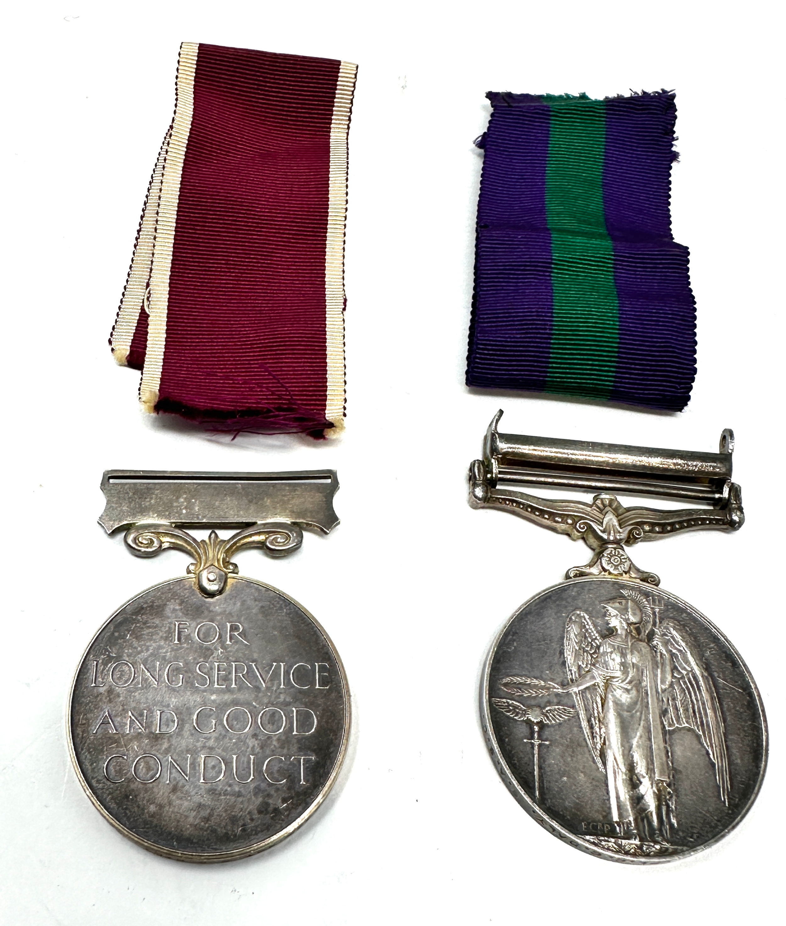 pair medals Elizabeth II General Service Medal Malaya & LS GC Regular army medal to 21026332 sgt c. - Image 2 of 2