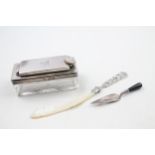 3 x .925 sterling desk accessories