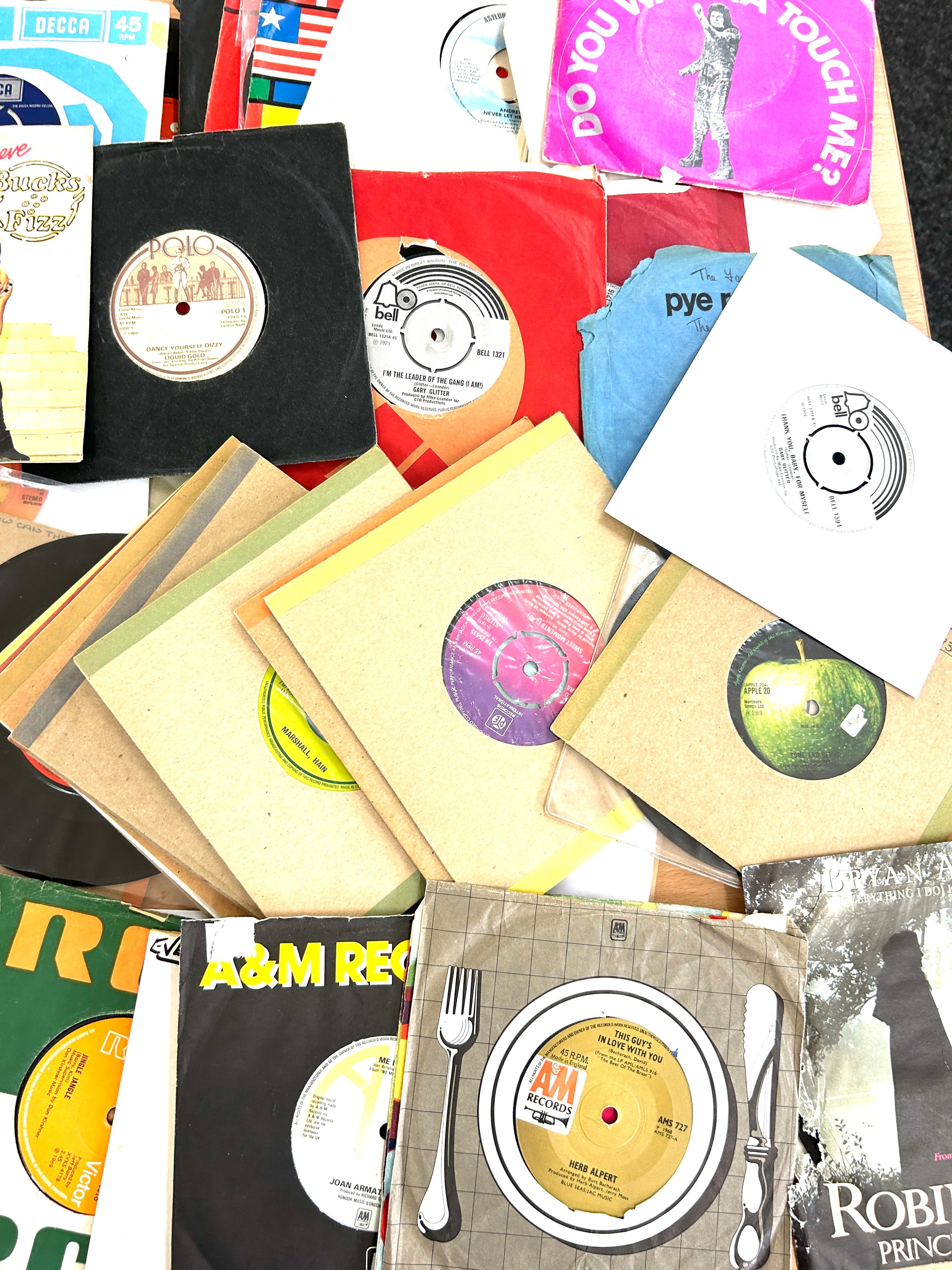 large selection of 45's records to include Liquid gold, Abba etc approximately 200 - Image 2 of 4