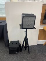 dj-tech cube 50 portable speaker and stand