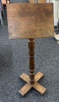 Oak lectern 45 inches tall by 16.5 inches wide