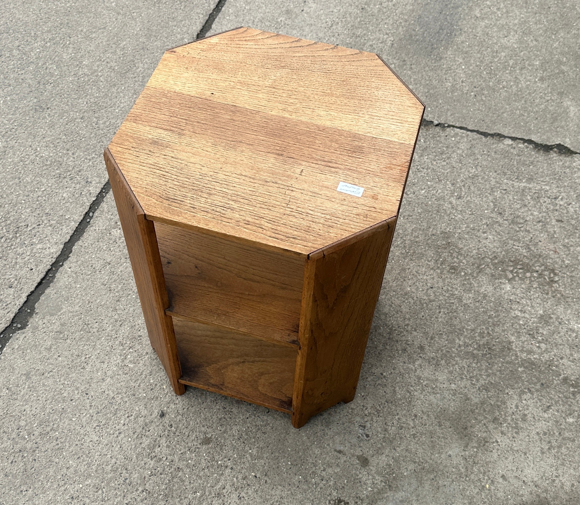 Oak book table possibly heels measures approx 24 inches tall - Image 2 of 3