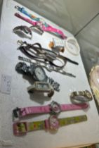 Large selection of assorted childs wristwatches