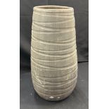 Terracotta vase height 17 inches tall by 6.5 inches diameter