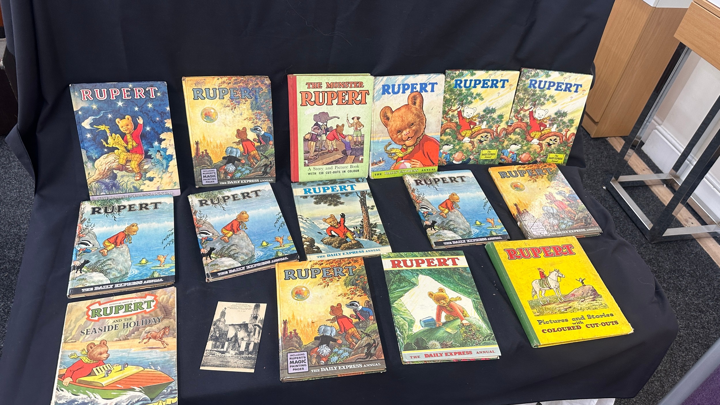 Selection of vintage Rupert hardback books approx 17