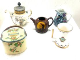 Selection of vintage porcelain items to include a Doultons Burslem tea pot etc