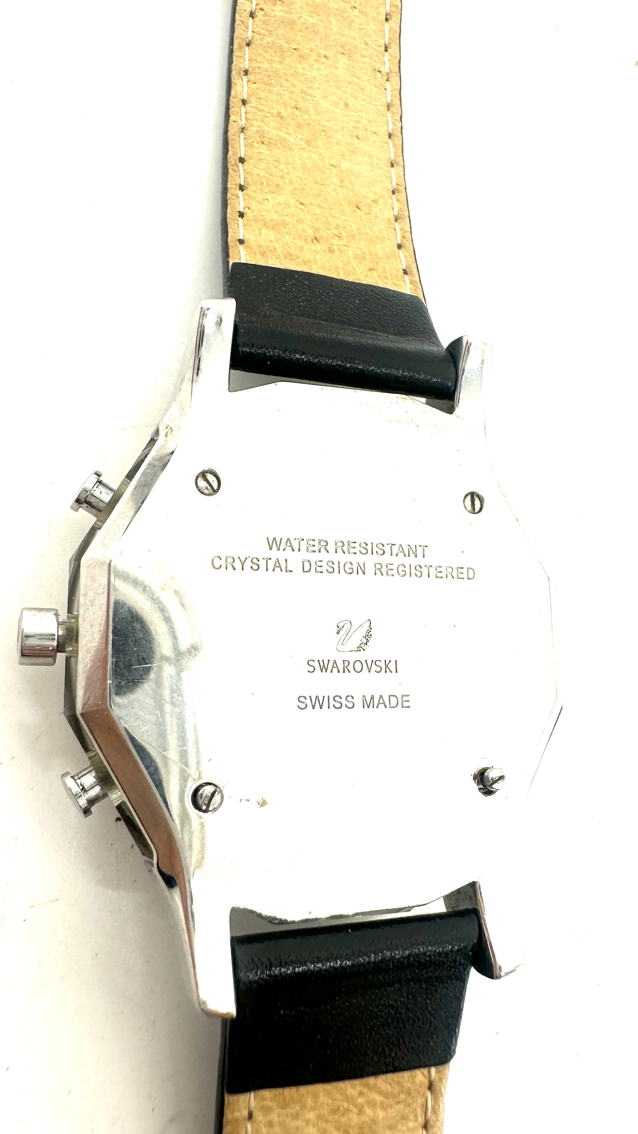 Swarovski chronograph wrist watch, ticking but no warranty given - Image 4 of 4