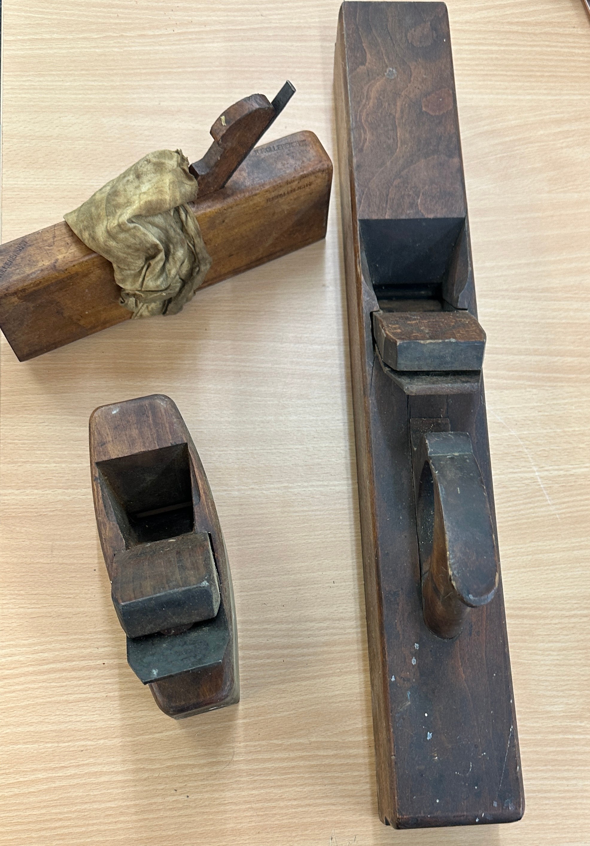2 Vintage Royal Albion wood planes and one other