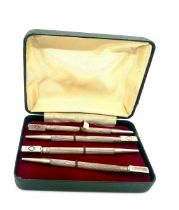 Vintage cased set of sterling silver bridge pencils