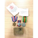 WW2 Campaign stars, clasps and medals in recognition of service in the war of 1939-1945 with