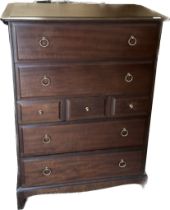 Stag 7 drawer chest measures approx 45 inches tall, 32 wide, 18 deep