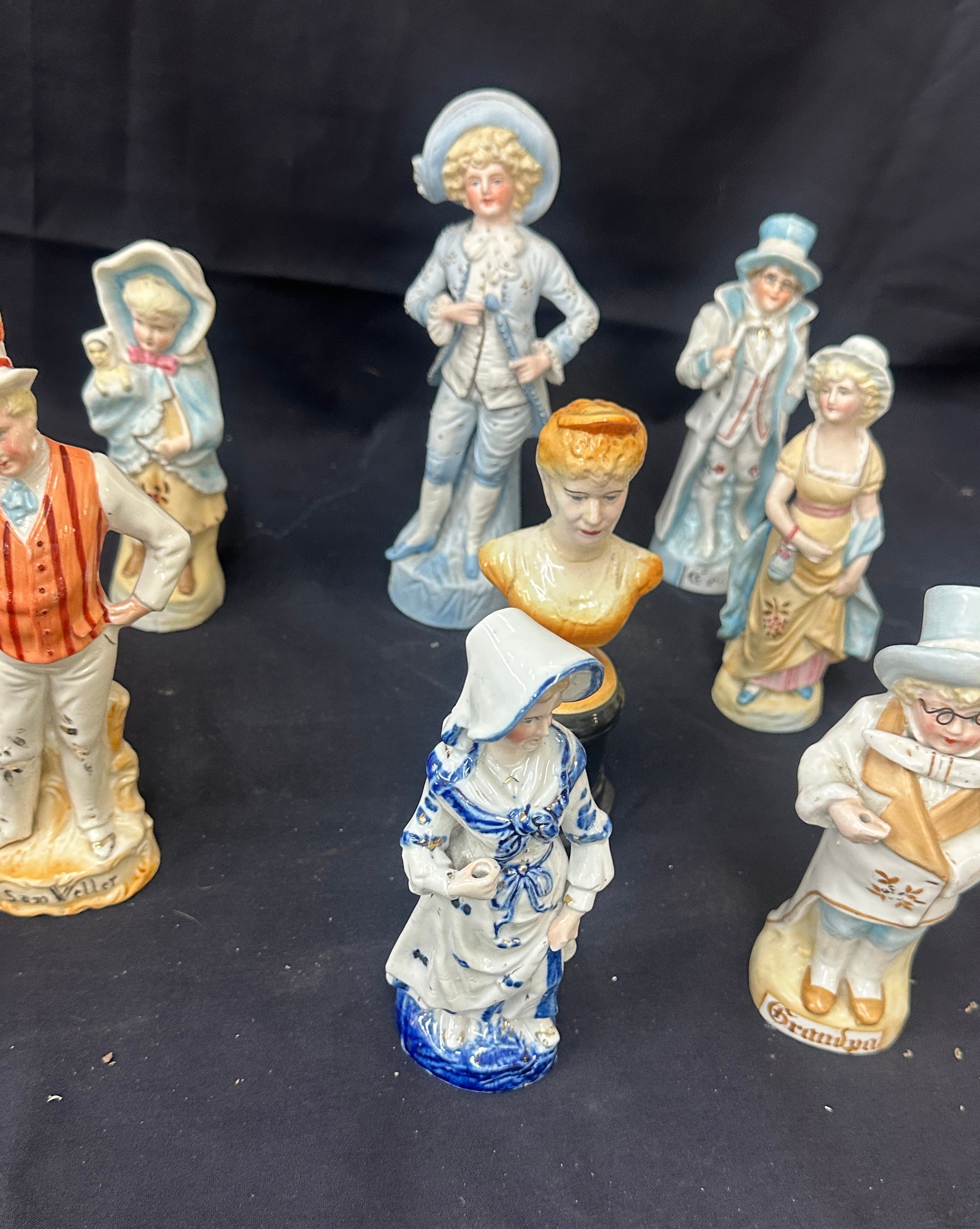 Quantity of antique bisque German figures tallest measures approx 10 inches - Image 4 of 5