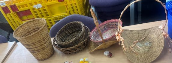 Selection of assorted Wicker baskets