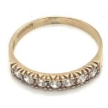 9ct Gold 7 stone CZ ring weight 1.7grams