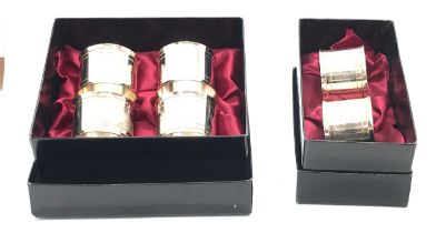 6 Silver plated napkin rings