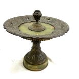 Brass marble centre piece candle holder, approximate measurements: Height 11 inches, diameter 11