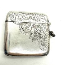 Large hallmarked sterling silver vesta case