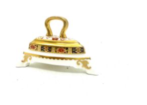 Royal Crown Derby imari pattern miniature flat iron