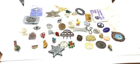 Selection of assorted badges, medals etc