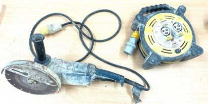 Bosch 1-10 9" angle grinder with a 1-10 extension lead - in working order