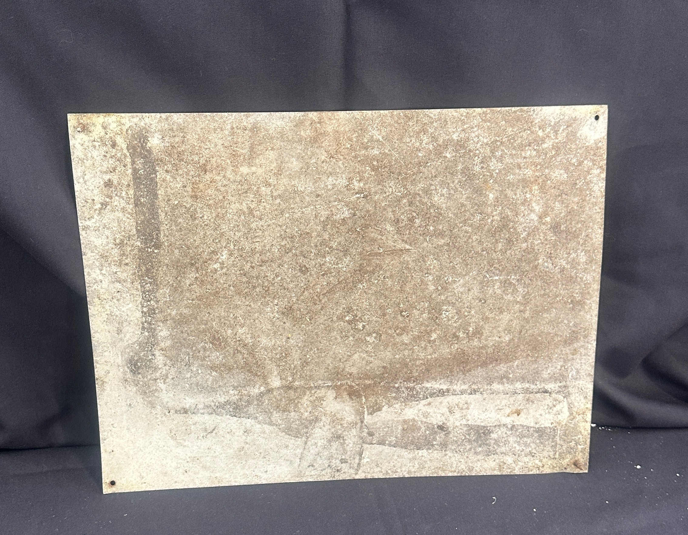 Vintage ' Self Drive Service SDS repair agent' metal sign measures approx 14 x 12 inches - Bild 4 aus 4