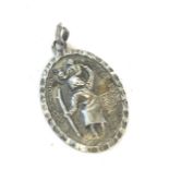 Silver St Christopher pendant