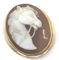 14 Ct gold Shell Cameo brooch/ pendant 5.1grams