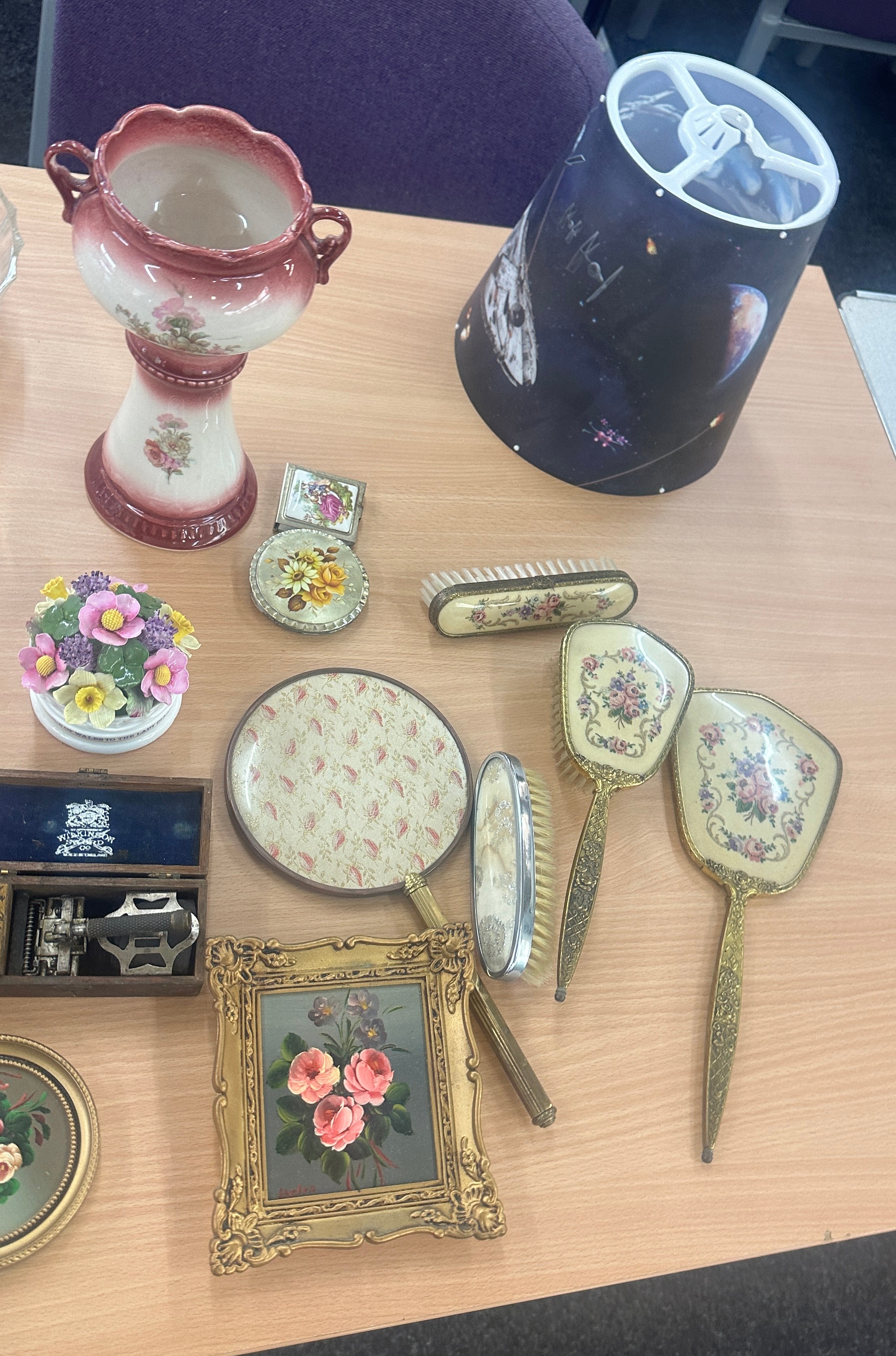 Selection of miscellaneous to include to include porcelain, glass, gilt framed miniature paintings - Image 2 of 5