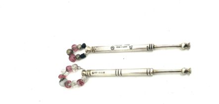 Hallmarked Sterling silver lace bobbins weight 55grams