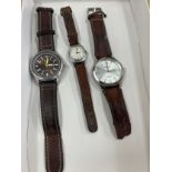 Selection of three wrist watches includes Timex, sekonda etc