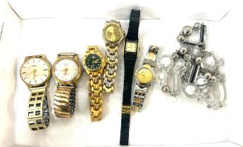 Selection of gents and ladies vintage wristwatches and some costume jewellery