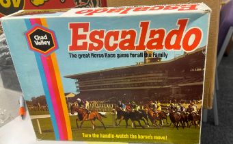 Vintage Chad Valley Escalado horse racing game in original box