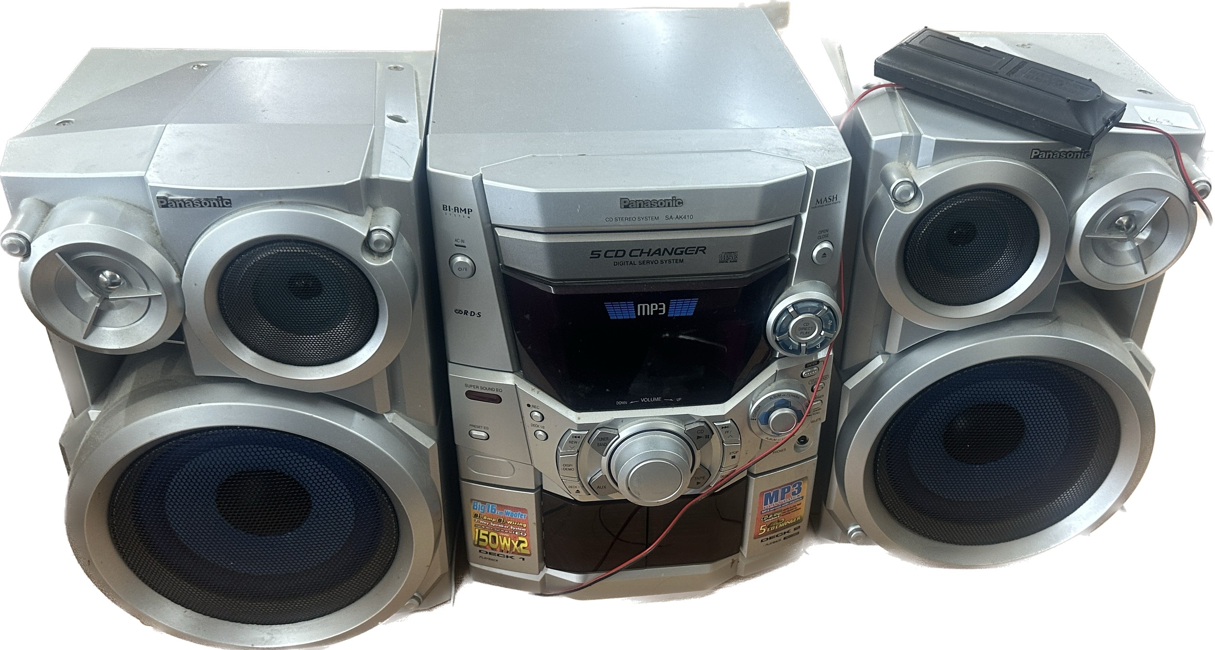 Panasonic SDC changer cd system with speakers, untested - Bild 2 aus 2