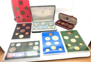 Selection of assorted coins includes 50ps etc