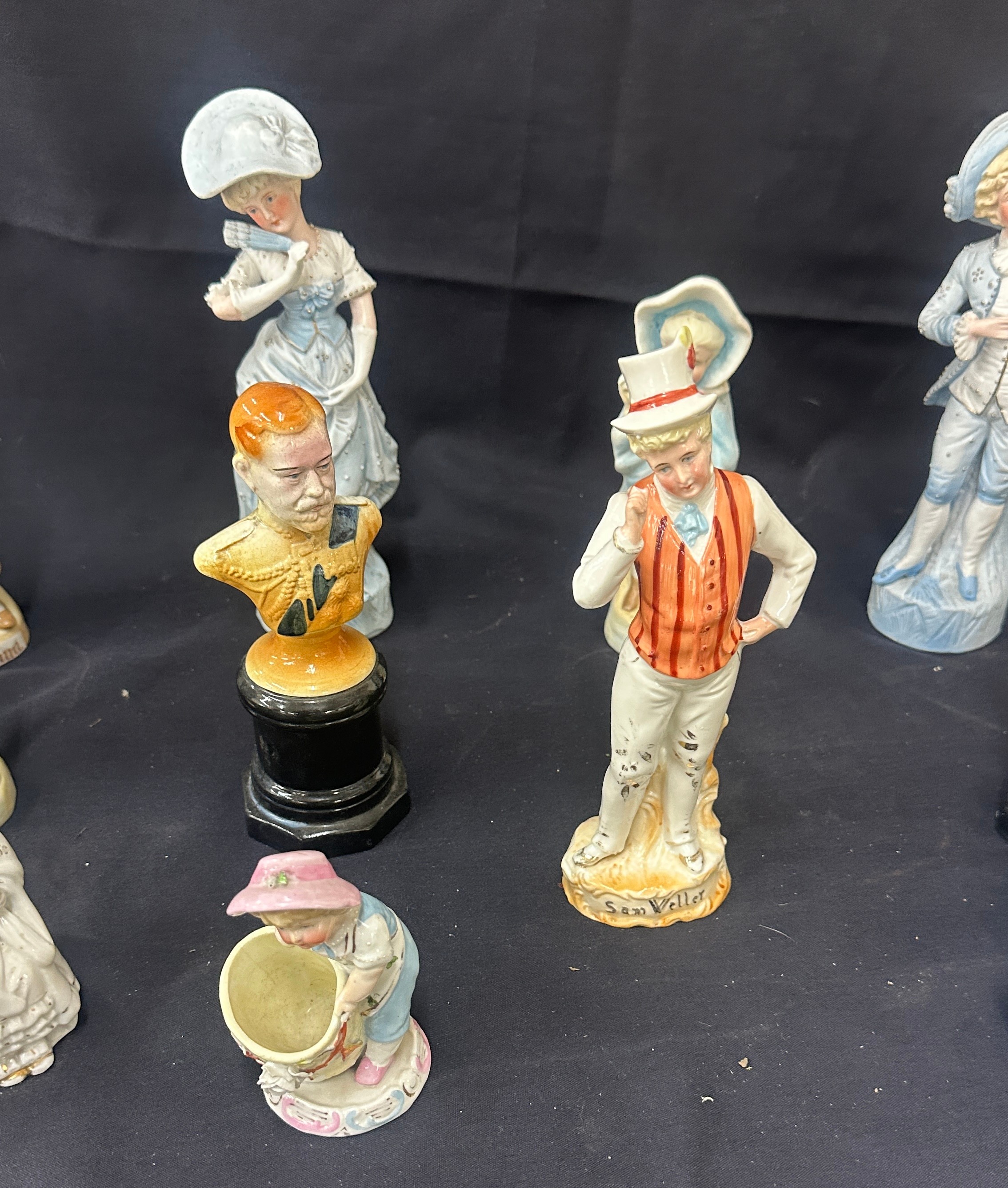 Quantity of antique bisque German figures tallest measures approx 10 inches - Image 3 of 5