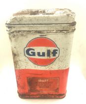 Vintage Gulf Large fuel can height 19.5 inches tall