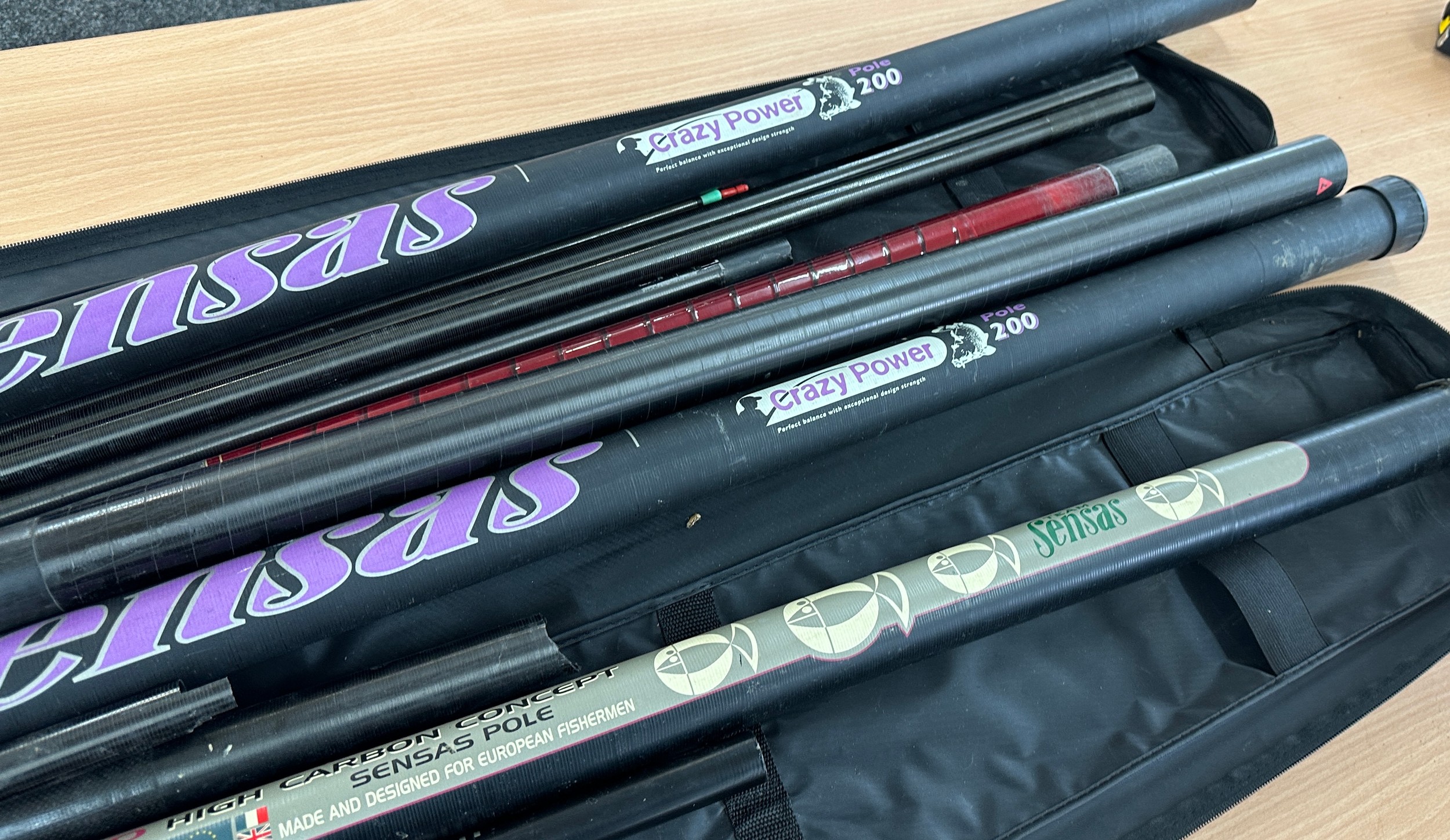 Selection of various complete and part fishing poles includes Edge monster etc - Bild 3 aus 5