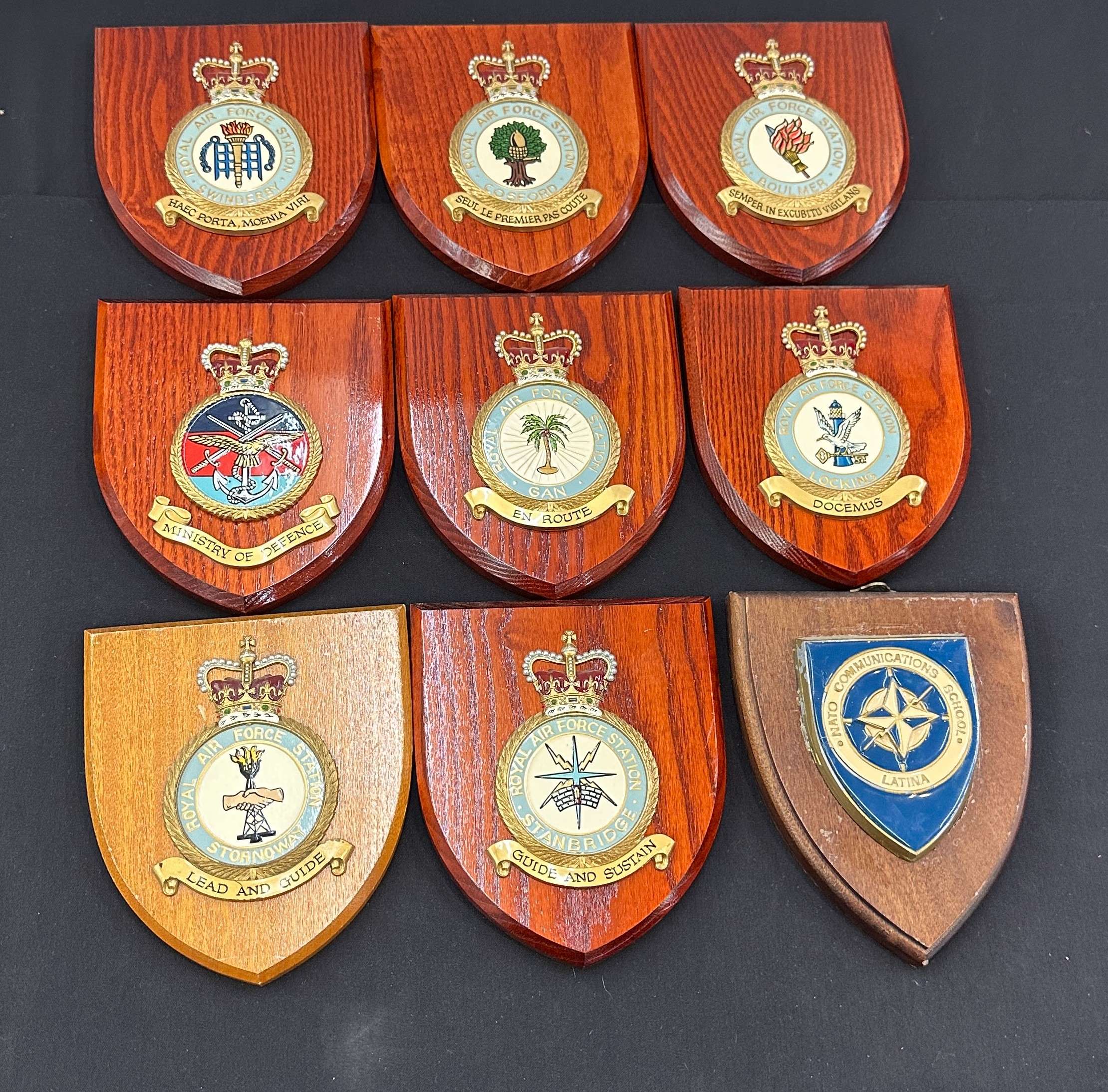 Selection of assorted wall plaque shields