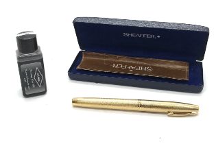 Schaffer fountain pen 14ct gold nib and sepia ink