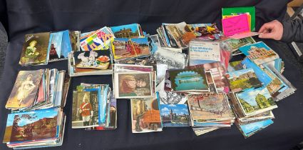 Large selection of vintage post cards and maps