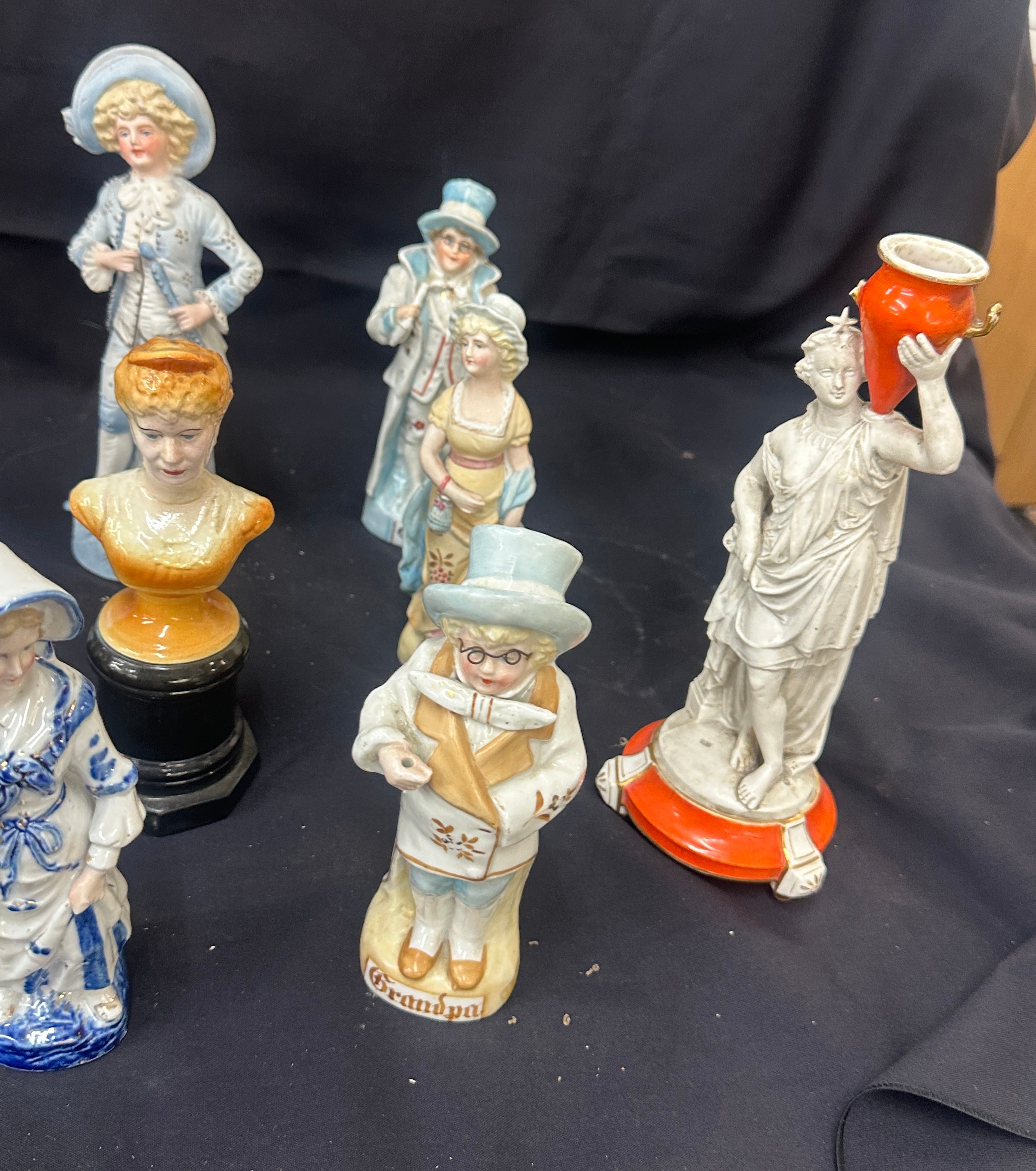Quantity of antique bisque German figures tallest measures approx 10 inches - Image 5 of 5