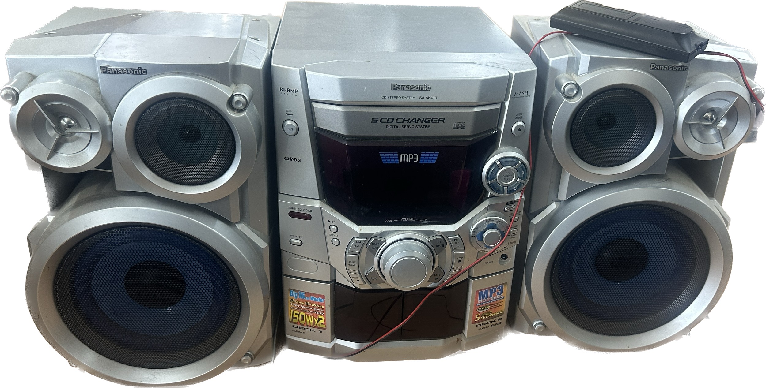 Panasonic SDC changer cd system with speakers, untested