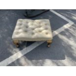 Small leather foot stool