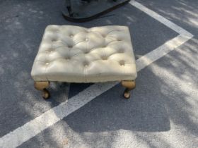 Small leather foot stool