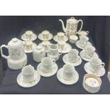 Susie copper design Real brasil porcelain tea/ coffee set and one other