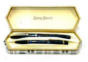 Boxed Conway Stuart ladies pen set with 14ct gold nib