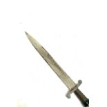 Vintage highlife dagger and leather scabbard, overall length 12 inches